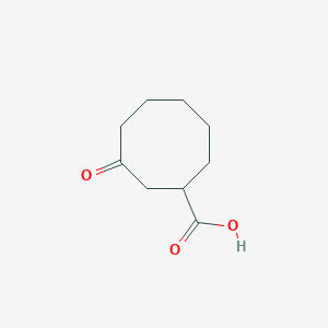 molecular formula C9H14O3 B8016886 3-Oxocyclooctane-1-carboxylic acid CAS No. 27531-69-7