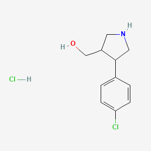 [4-(4-Chlorophenyl)pyrrolidin-3-yl]methanol hydrochloride