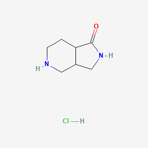 molecular formula C7H13ClN2O B8016896 Octahydro-1H-pyrrolo[3,4-c]pyridin-1-one hydrochloride 