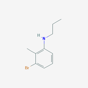 molecular formula C10H14BrN B8016936 3-Bromo-2-methyl-N-propylaniline 