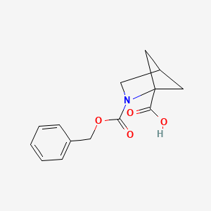 molecular formula C14H15NO4 B8016959 2-N-Cbz-2-aza-bicyclo[2.1.1]hexane-1-carboxylic acid 