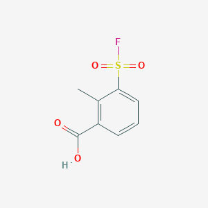molecular formula C8H7FO4S B8017055 3-(Fluorosulfonyl)-2-methylbenzoic acid 