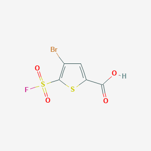 molecular formula C5H2BrFO4S2 B8017059 4-Bromo-5-(fluorosulfonyl)thiophene-2-carboxylic acid 