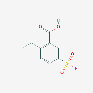 molecular formula C9H9FO4S B8017067 2-Ethyl-5-(fluorosulfonyl)benzoic acid 