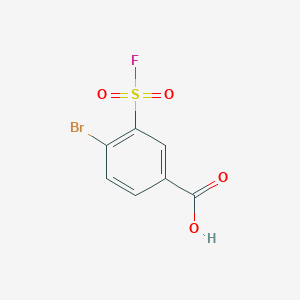 molecular formula C7H4BrFO4S B8017074 4-Bromo-3-(fluorosulfonyl)benzoic acid 