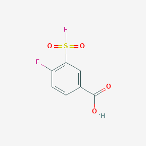 molecular formula C7H4F2O4S B8017087 4-Fluoro-3-(fluorosulfonyl)benzoic acid 