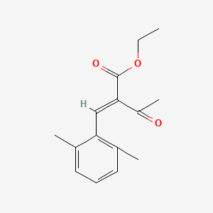 molecular formula C15H18O3 B8017104 Ethyl 2-[(2,6-dimethylphenyl)methylidene]-3-oxobutanoate 