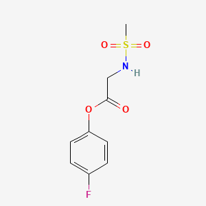 molecular formula C9H10FNO4S B8017109 4-Fluorophenyl [(methylsulfonyl)amino]acetate 