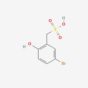 molecular formula C7H7BrO4S B8017118 (5-Bromo-2-hydroxyphenyl)methanesulfonic acid 