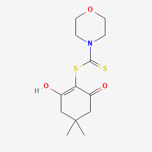 molecular formula C13H19NO3S2 B8017127 2-Hydroxy-4,4-dimethyl-6-oxo-1-cyclohexen-1-yl 4-morpholinecarbodithioate 