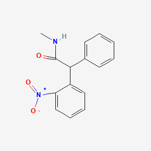 molecular formula C15H14N2O3 B8017142 2-{2-nitrophenyl}-N-methyl-2-phenylacetamide 