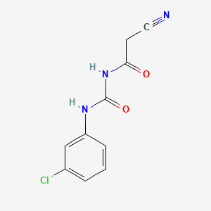 molecular formula C10H8ClN3O2 B8017182 N-(3-chlorophenyl)-N'-(cyanoacetyl)urea 