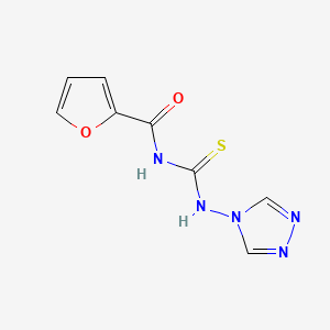 molecular formula C8H7N5O2S B8017190 N-(2-furoyl)-N'-(4H-1,2,4-triazol-4-yl)thiourea 