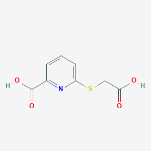 molecular formula C8H7NO4S B8017212 6-[(Carboxymethyl)sulfanyl]-2-pyridinecarboxylic acid 