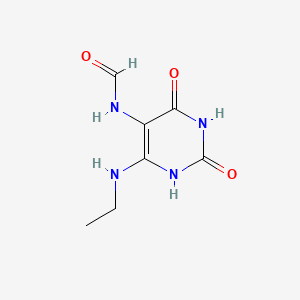 molecular formula C7H10N4O3 B8017213 6-(Ethylamino)-2,4-dioxo-1,2,3,4-tetrahydro-5-pyrimidinylformamide 