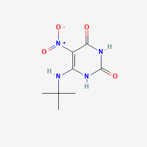 molecular formula C8H12N4O4 B8017218 6-(tert-butylamino)-5-nitro-2,4(1H,3H)-pyrimidinedione 