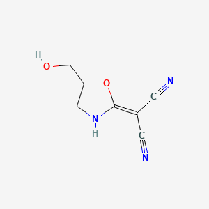 2-[5-(Hydroxymethyl)-1,3-oxazolidin-2-ylidene]malononitrile