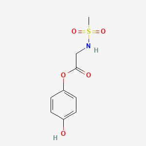 molecular formula C9H11NO5S B8017240 4-Hydroxyphenyl [(methylsulfonyl)amino]acetate CAS No. 36092-90-7