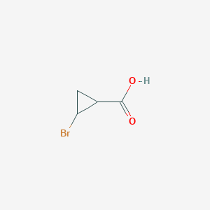 molecular formula C4H5BrO2 B8017326 Cyclopropanecarboxylicacid, 2-bromo- CAS No. 89123-64-8