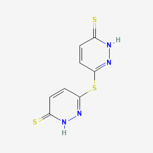 molecular formula C8H6N4S3 B8017334 6-[(6-thioxo-1,6-dihydro-3-pyridazinyl)sulfanyl]-3(2H)-pyridazinethione 