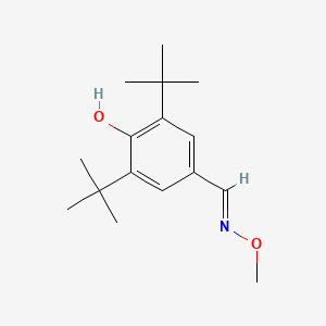 molecular formula C16H25NO2 B8017356 2,6-di-tert-butyl-4-[(1E)-(methoxyimino)methyl]phenol 