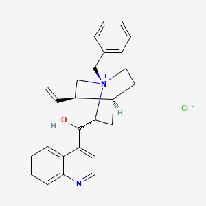 molecular formula C26H29ClN2O B8017358 (1S,2R,4S,5R)-1-Benzyl-2-(hydroxy(quinolin-4-yl)methyl)-5-vinylquinuclidin-1-ium chloride 