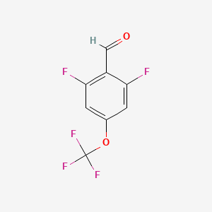 molecular formula C8H3F5O2 B8017390 2,6-Difluoro-4-(trifluoromethoxy)benzaldehyde 