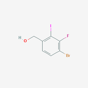 molecular formula C7H5BrFIO B8017485 4-Bromo-3-fluoro-2-iodobenzyl alcohol 