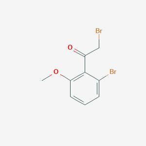 molecular formula C9H8Br2O2 B8017499 2-Bromo-6-methoxyphenacyl bromide 