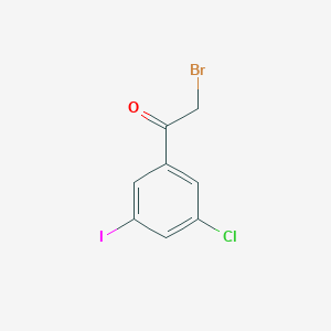 molecular formula C8H5BrClIO B8017508 3-Chloro-5-iodophenacyl bromide 