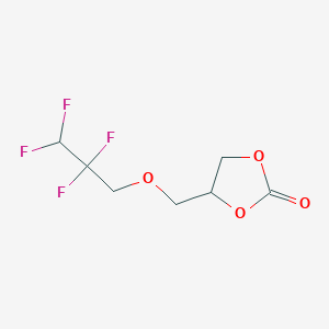 molecular formula C7H8F4O4 B8017572 4-[(2,2,3,3-四氟丙氧基)甲基]-1,3-二氧戊环-2-酮 CAS No. 879496-46-5