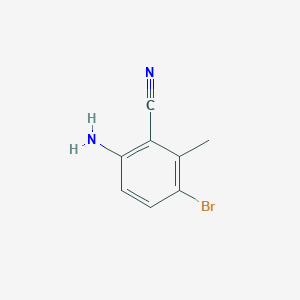 molecular formula C8H7BrN2 B8017595 6-Amino-3-bromo-2-methylbenzonitrile 