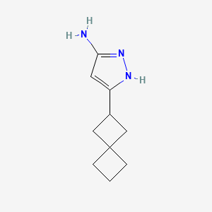 molecular formula C10H15N3 B8017606 5-{spiro[3.3]heptan-2-yl}-1H-pyrazol-3-amine 