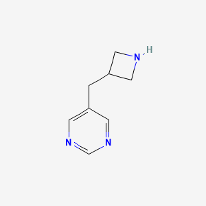 molecular formula C8H11N3 B8017614 5-(Azetidin-3-ylmethyl)pyrimidine 