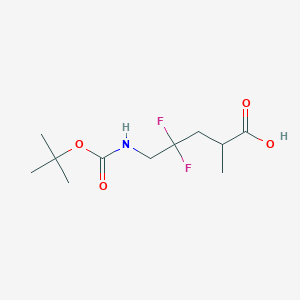 5-(tert-Butoxycarbonylamino)-4,4-difluoro-2-methylpentanoic acid