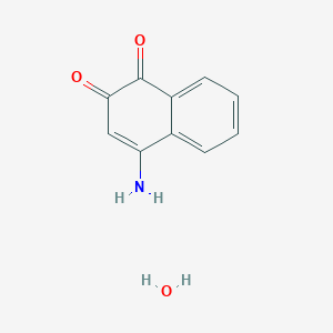 molecular formula C10H9NO3 B8017656 1,2-Naphthalenedione,4-amino-,hydrate(2:1) 