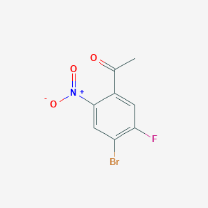 molecular formula C8H5BrFNO3 B8017693 1-(4-Bromo-5-fluoro-2-nitro-phenyl)-ethanone 