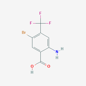 molecular formula C8H5BrF3NO2 B8017738 2-Amino-5-bromo-4-(trifluoromethyl)benzoic acid 