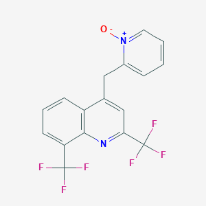 molecular formula C17H10F6N2O B8017765 2,8-Bis(trifluoromethyl)-4-quinolyl(1-oxypyrid-2-yl) methane 