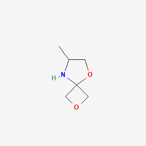 molecular formula C6H11NO2 B8017798 7-Methyl-2,5-dioxa-8-azaspiro[3.4]octane 