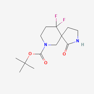 molecular formula C13H20F2N2O3 B8017829 Tert-butyl 10,10-difluoro-1-oxo-2,7-diazaspiro[4.5]decane-7-carboxylate 