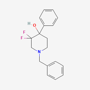 molecular formula C18H19F2NO B8017839 1-benzyl-3,3-Difluoro-4-phenylpiperidin-4-ol 