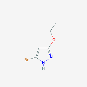 molecular formula C5H7BrN2O B8017848 5-Bromo-3-ethoxy-1H-pyrazole 