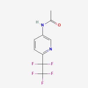 molecular formula C9H7F5N2O B8017891 5-Acetamido-2-(pentafluoroethyl)pyridine CAS No. 1580464-60-3
