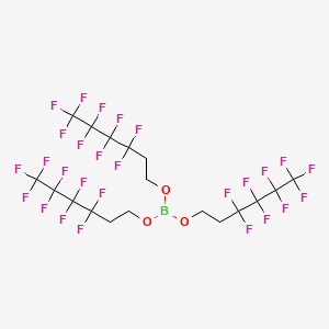 molecular formula C18H12BF27O3 B8017902 Tris(3,3,4,4,5,5,6,6,6-nonafluorohexyl) borate 