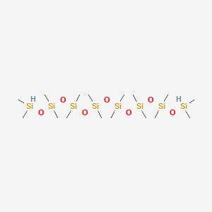 molecular formula C16H50O7Si8 B8017916 Dimethylsilyloxy-[[[[[dimethylsilyloxy(dimethyl)silyl]oxy-dimethylsilyl]oxy-dimethylsilyl]oxy-dimethylsilyl]oxy-dimethylsilyl]oxy-dimethylsilane 