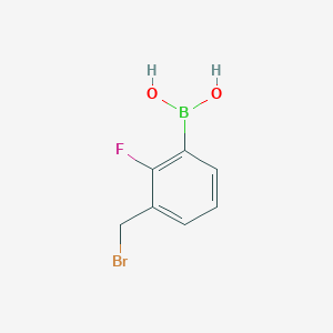 molecular formula C7H7BBrFO2 B8017933 3-(Bromomethyl)-2-fluorobenzeneboronic acid 