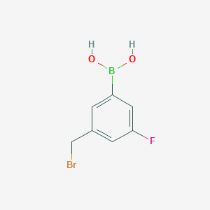 molecular formula C7H7BBrFO2 B8017936 3-(Bromomethyl)-5-fluorobenzeneboronic acid 