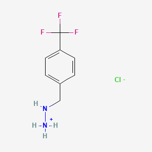 molecular formula C8H10ClF3N2 B8018075 (1-(p-Trifluoromethyl)benzyl)hydrazine hydrochloride 
