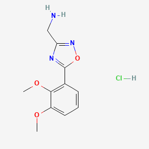 (5-(2,3-Dimethoxyphenyl)-1,2,4-oxadiazol-3-yl)methanamine hydrochloride